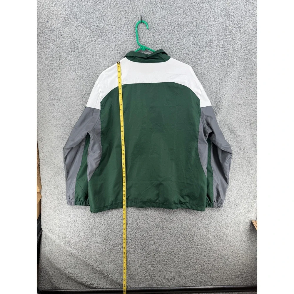 Vintage Dunbrooke Green Bay Packers Windbreaker Jacket Green White Gray Mens XL
